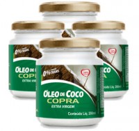 Kit- 4 - Òleo de coco Extra Virgem da Copra 200ml
